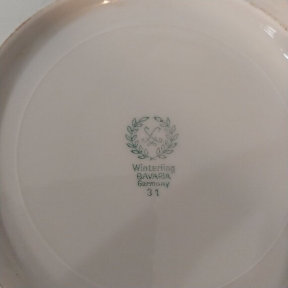 Winterling Bavaria Germany Courting Couple Plate With Gold Accents Set of 3 - Picture 7 of 8